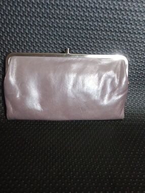 HOBO Mauve Leather Frame Clutch